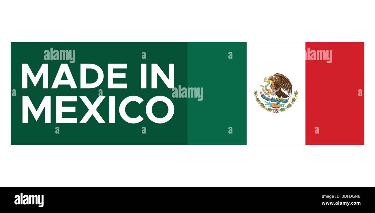 Made in Mexico Stamp Label Stock Vector