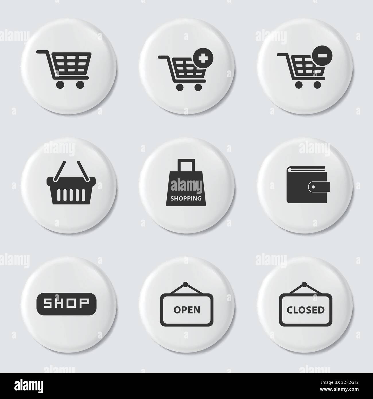 Design Vector with Set of Icons Stock Vector