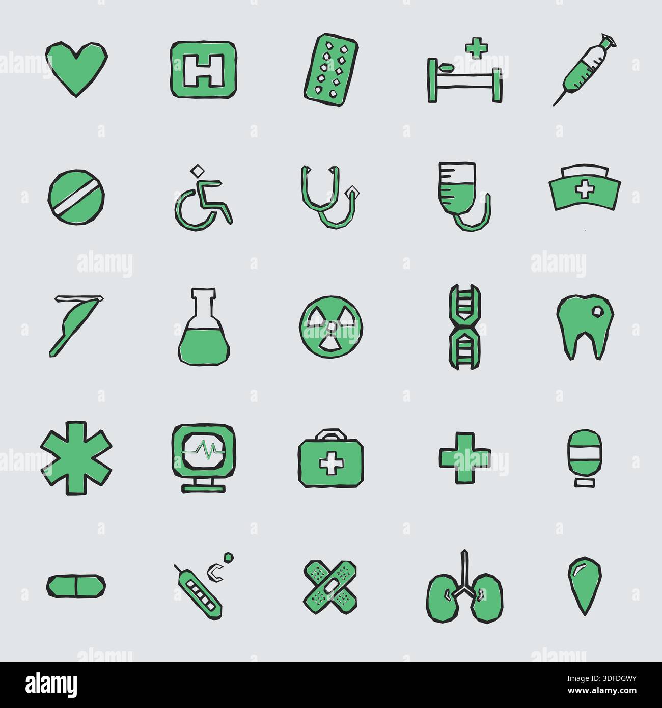 Design Vector with Set of Icons Stock Vector