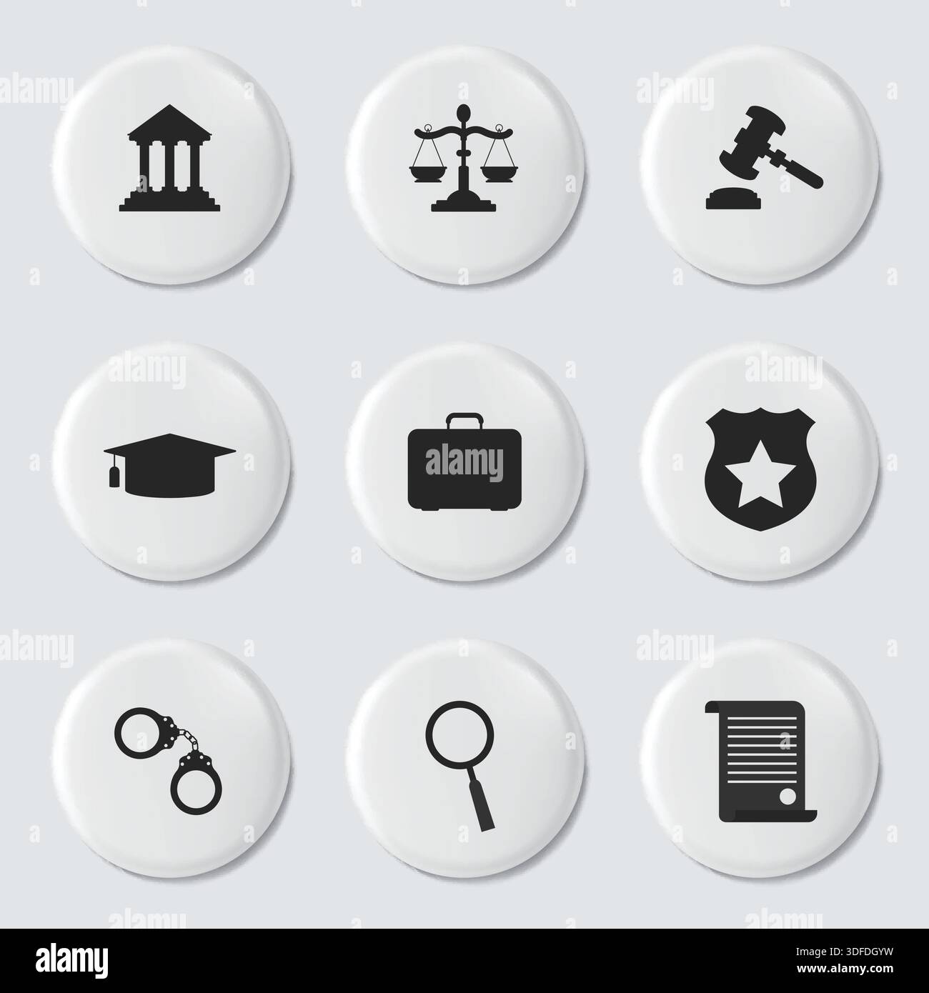 Design Vector with Set of Icons Stock Vector
