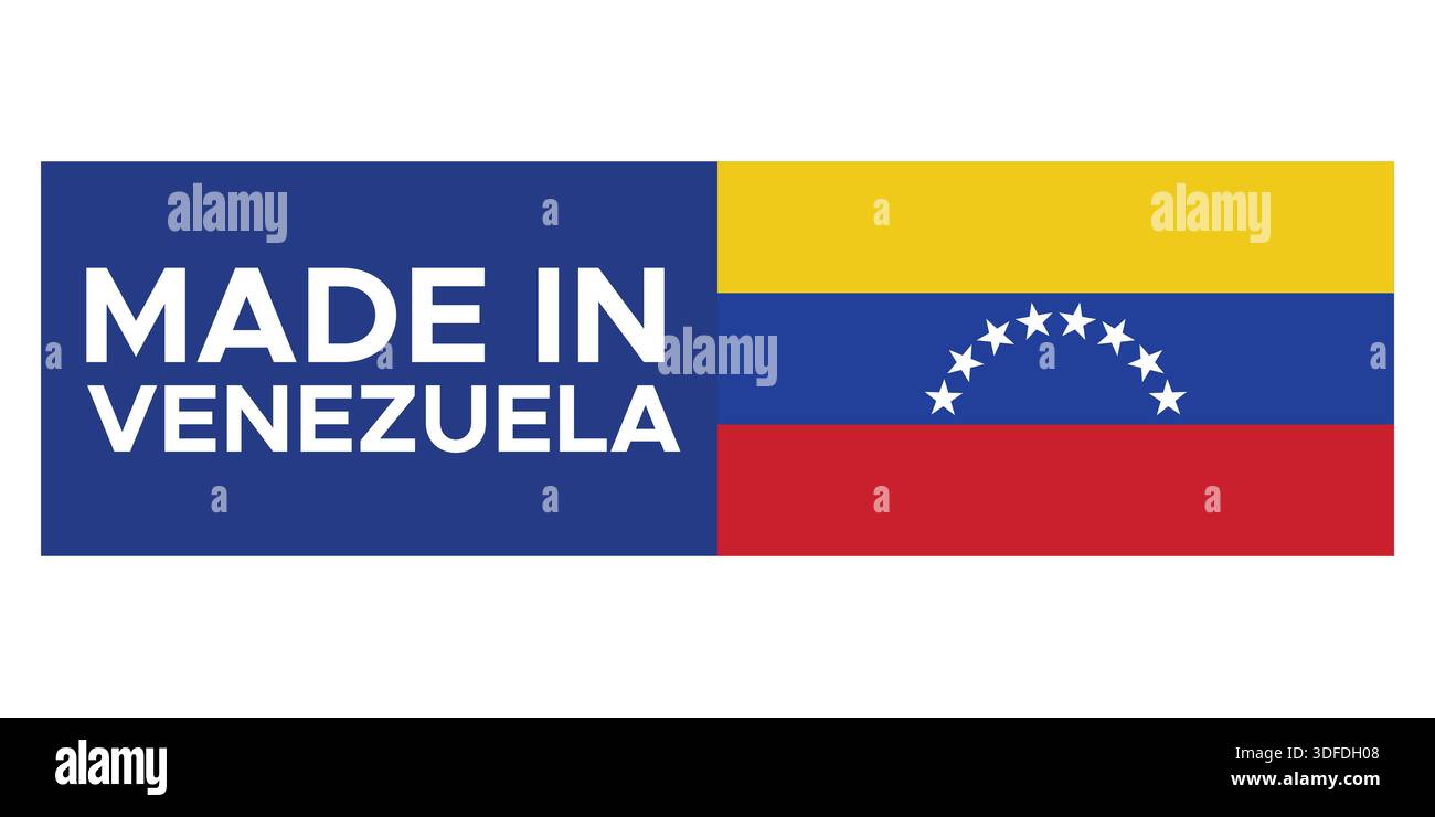 Made in Venezuela Stamp Label Stock Vector