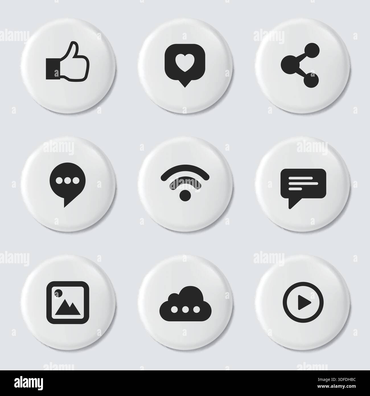 Design Vector with Set of Icons Stock Vector