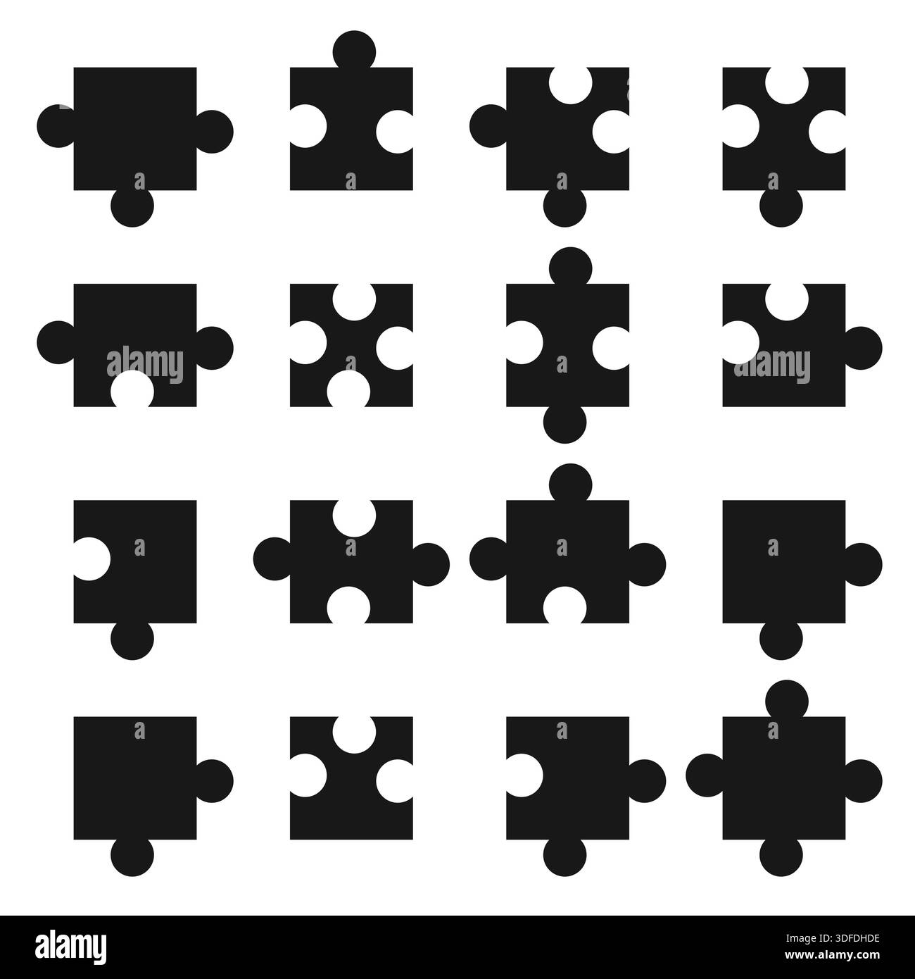 Illustration Vector Design of Blank Puzzle Pieces Stock Vector Image ...