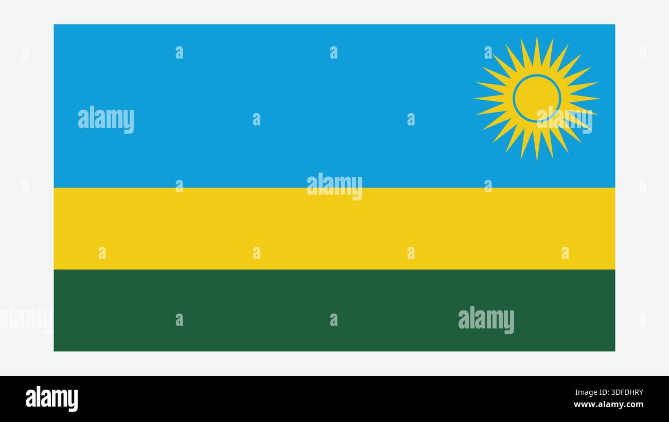 Original Rwanda Flag RWANDA Flag with Original color Stock Vector Image & Art - Alamy