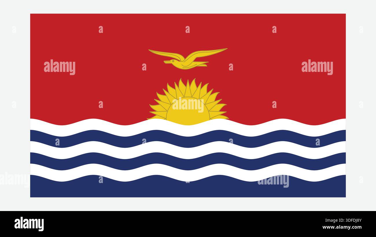 KIRIBATI Flag with Original color Stock Vector
