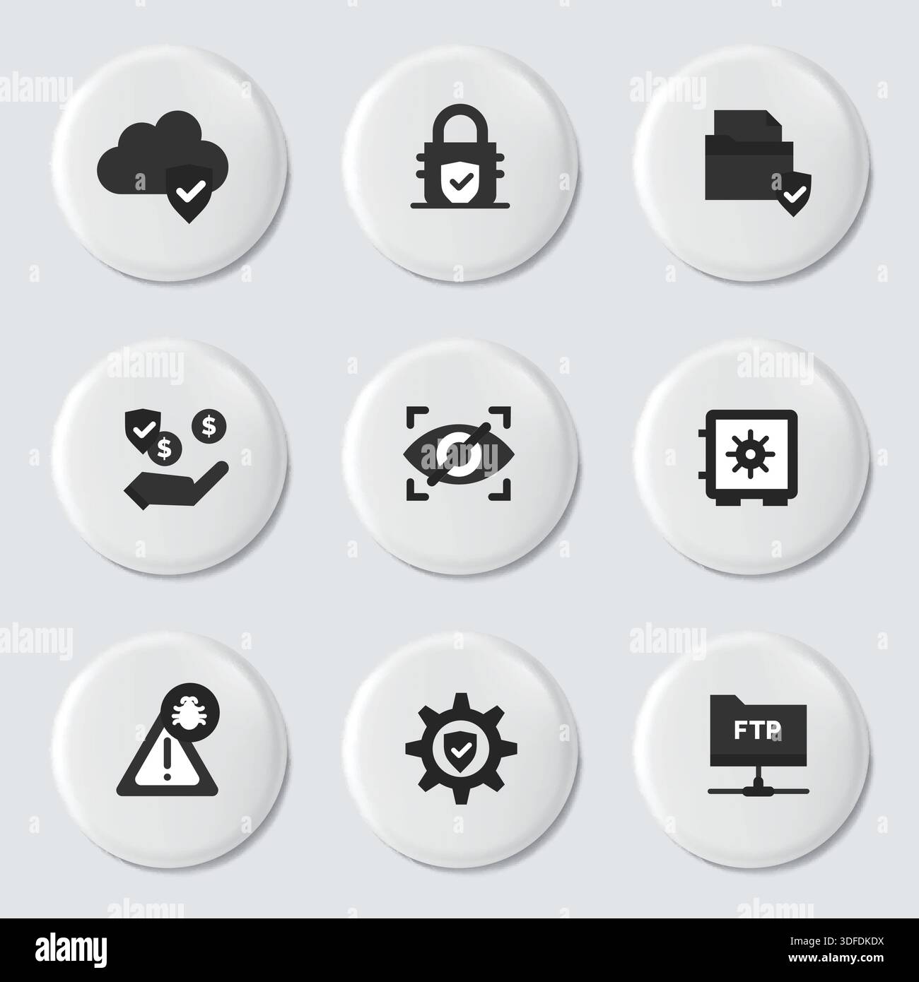 Design Vector with Set of Icons Stock Vector