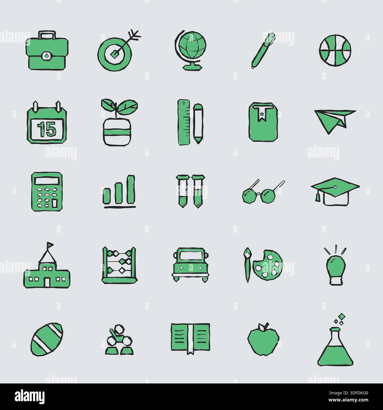 Design Vector with Set of Icons Stock Vector