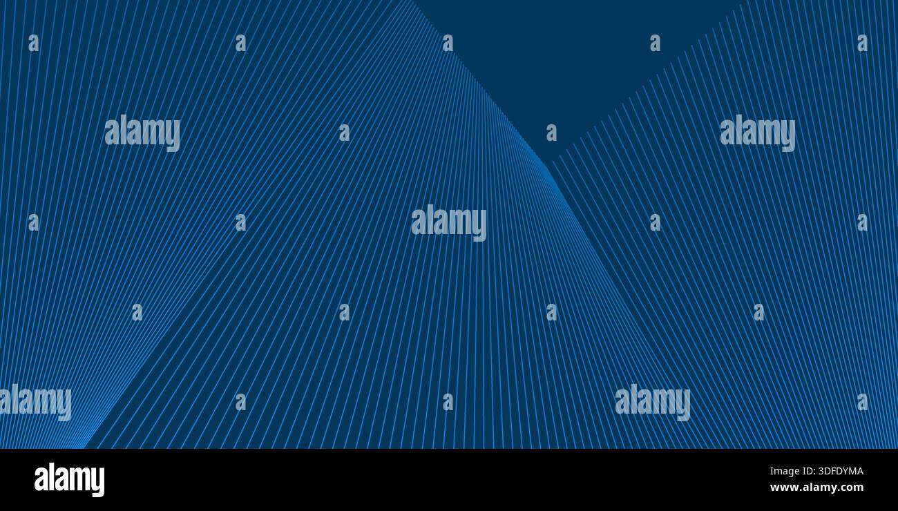 A sleek blue abstract background with converging lines and smooth ...