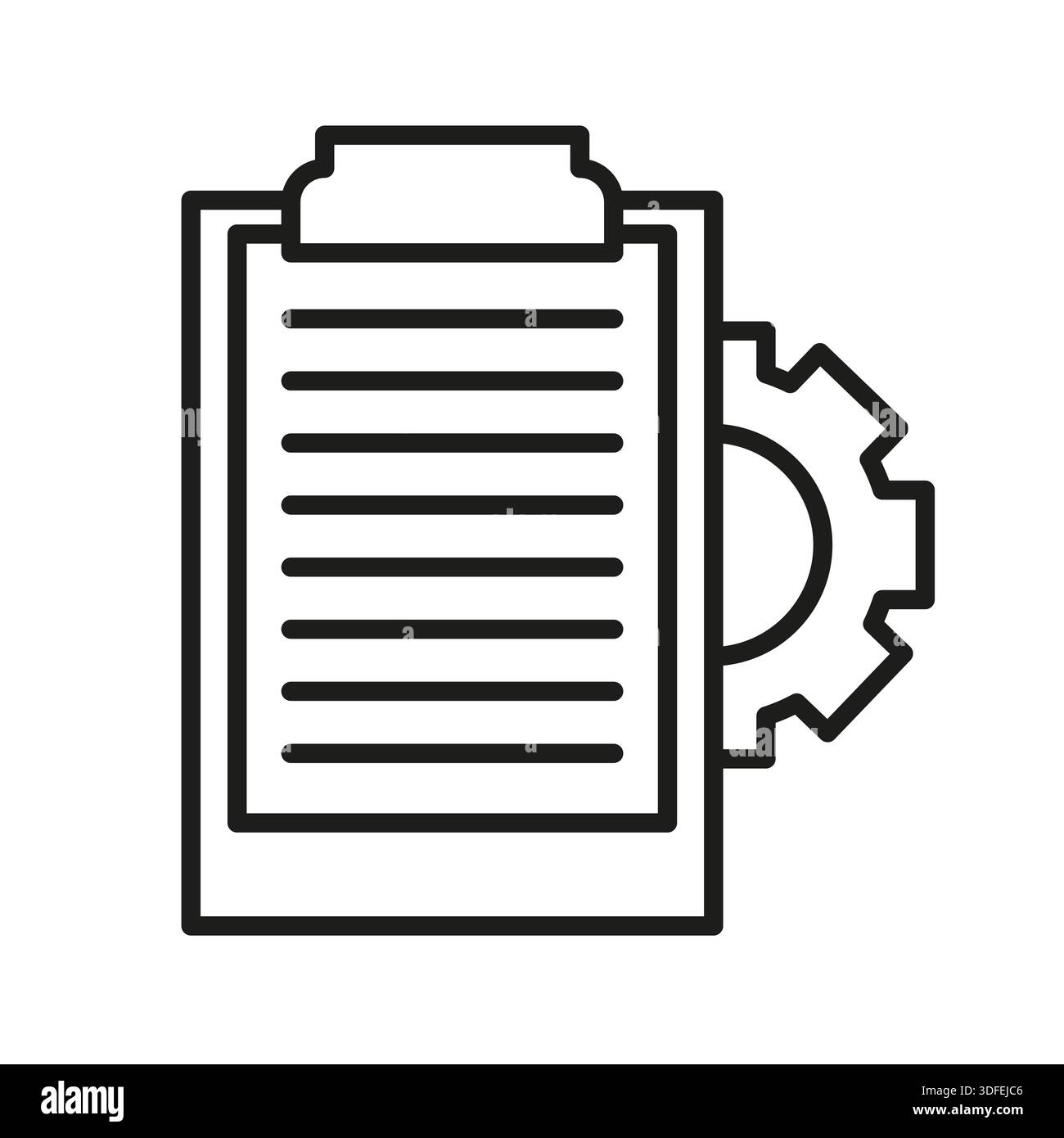 Project task icon. Technical report symbol. Management plan Vector. Settings checklist. Stock Vector