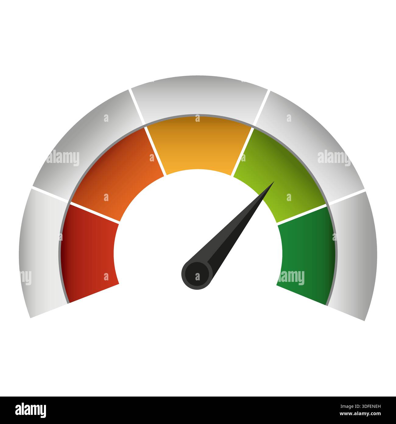 Performance gauge. High activity indicator. Digital measurement scale ...