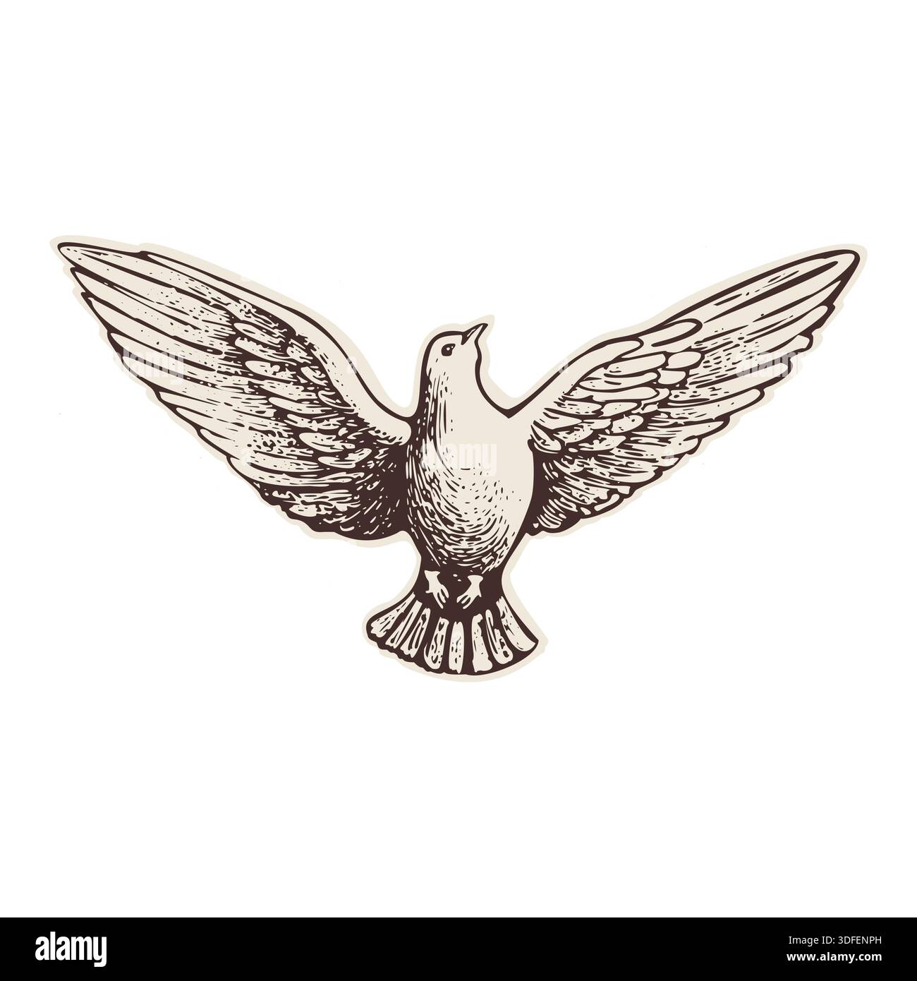 Simple Holy Spirit Clipart for bible study motif. Hand drawn isolated ...