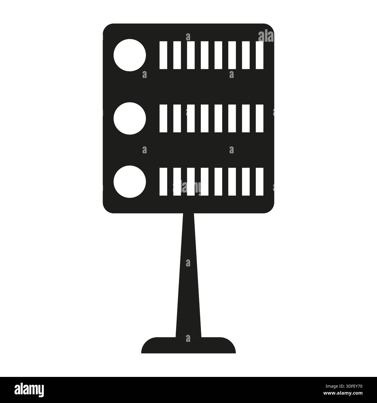 Server rack icon. Data storage symbol. Hardware vector sign. Database center art. EPS 10. Stock Vector