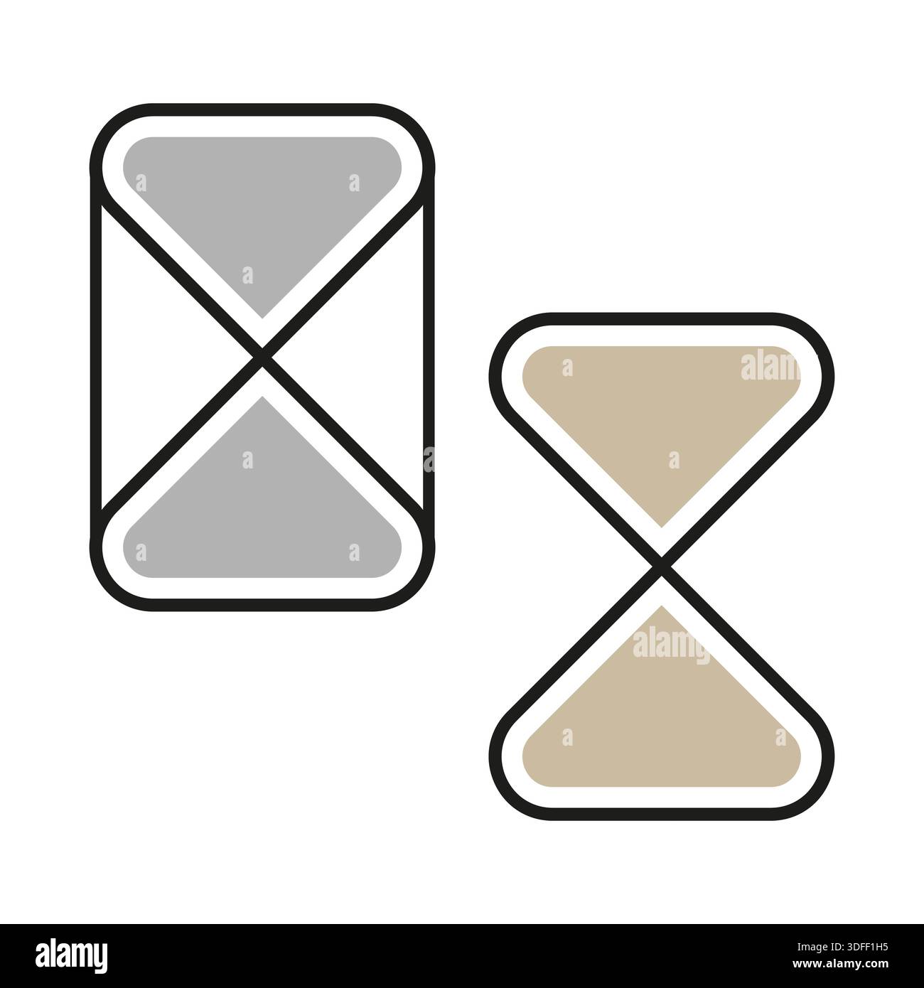 Hourglass time icon. Sand watch vector. Countdown timer symbol. Glass ...