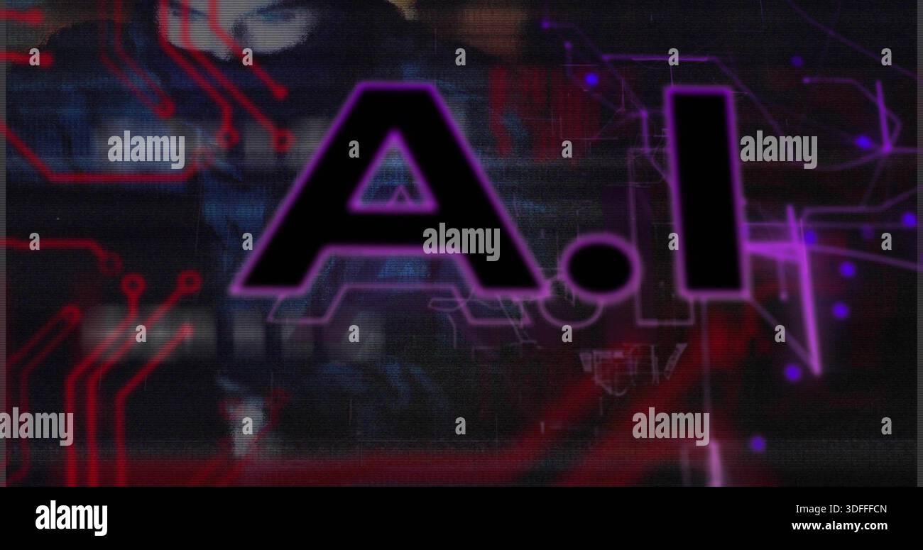 Displaying large letter A Stock Photo
