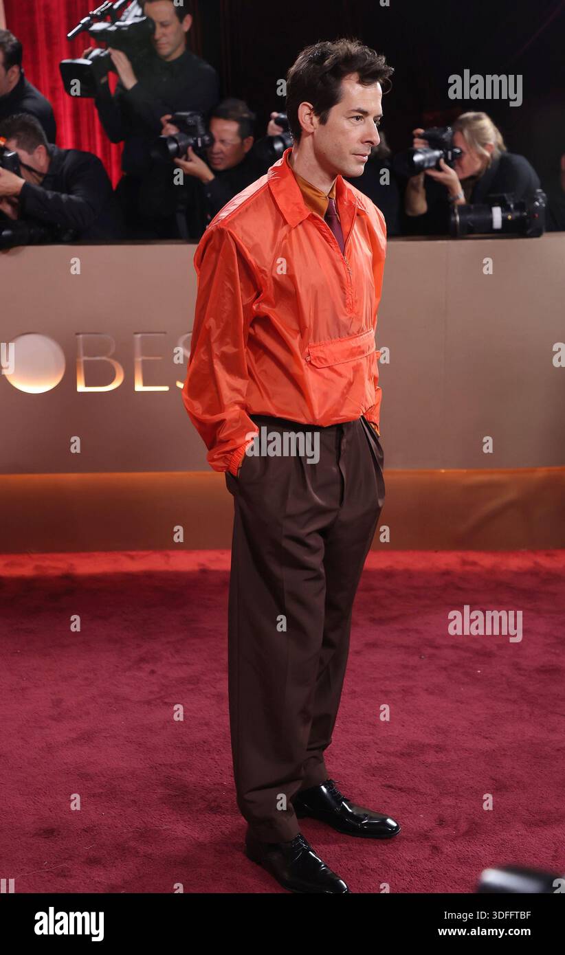 BEVERLY HILLS, CALIFORNIA - JANUARY 11: Mark Ronson at the 83rd Annual Golden Globe Awards at The Beverly Hilton on January 11, 2026 in Beverly Hills, California. EDITORIAL USAGE ONLY! Not for Commercial USAGE! Stock Photo