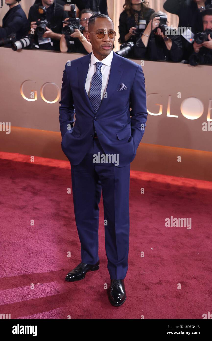 BEVERLY HILLS, CALIFORNIA - JANUARY 11: Raphael Saadiq at the 83rd Annual Golden Globe Awards at The Beverly Hilton on January 11, 2026 in Beverly Hills, California. EDITORIAL USAGE ONLY! Not for Commercial USAGE! Stock Photo
