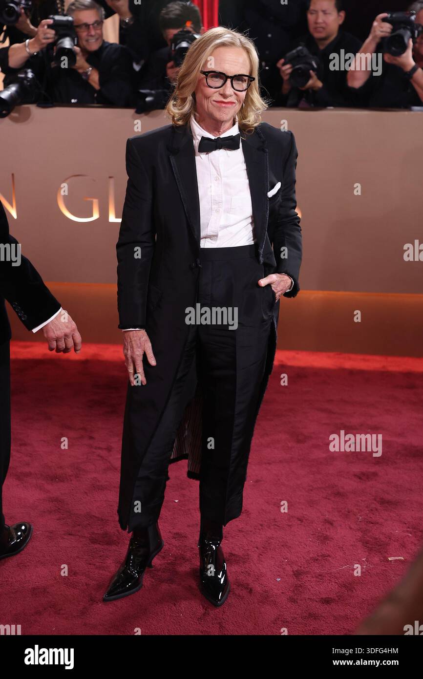 BEVERLY HILLS, CALIFORNIA - JANUARY 11: Amy Madigan at the 83rd Annual Golden Globe Awards at The Beverly Hilton on January 11, 2026 in Beverly Hills, California. EDITORIAL USAGE ONLY! Not for Commercial USAGE! Stock Photo
