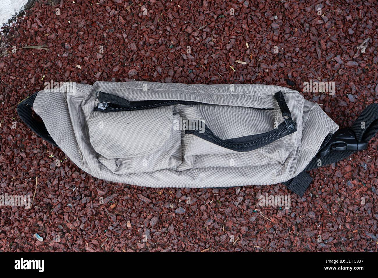 Fanny pack on the floor Stock Photo