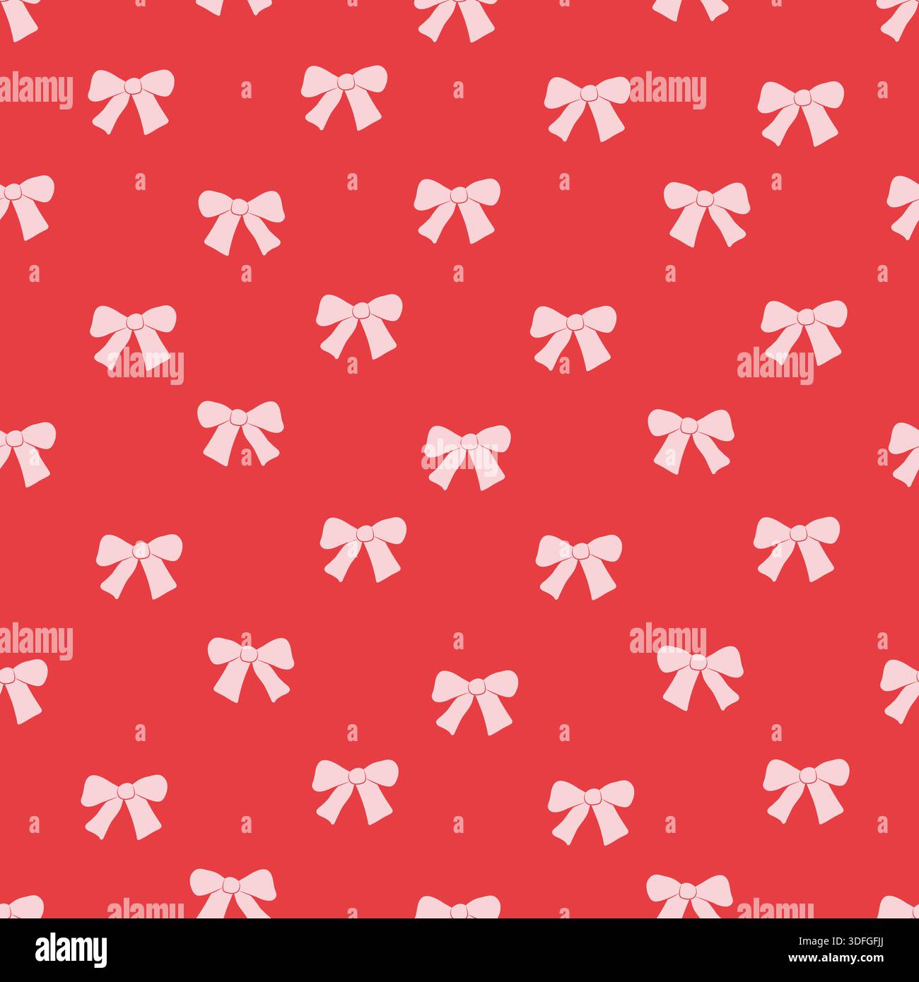 White bow ties with red background seamless fabric design pattern Stock Vector