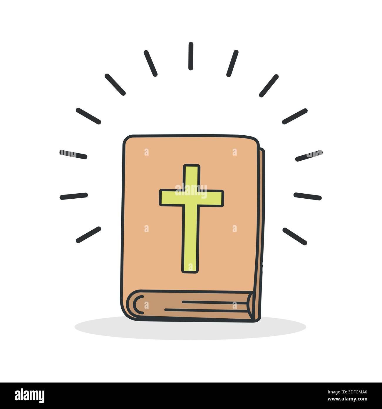 Bible book doodle icon isolated vector illustration on white background Stock Vector