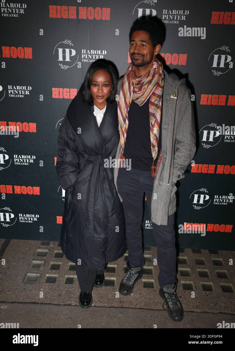 London, UK. Aja Naomi King and Aldred Enoch at the High Noon press ...