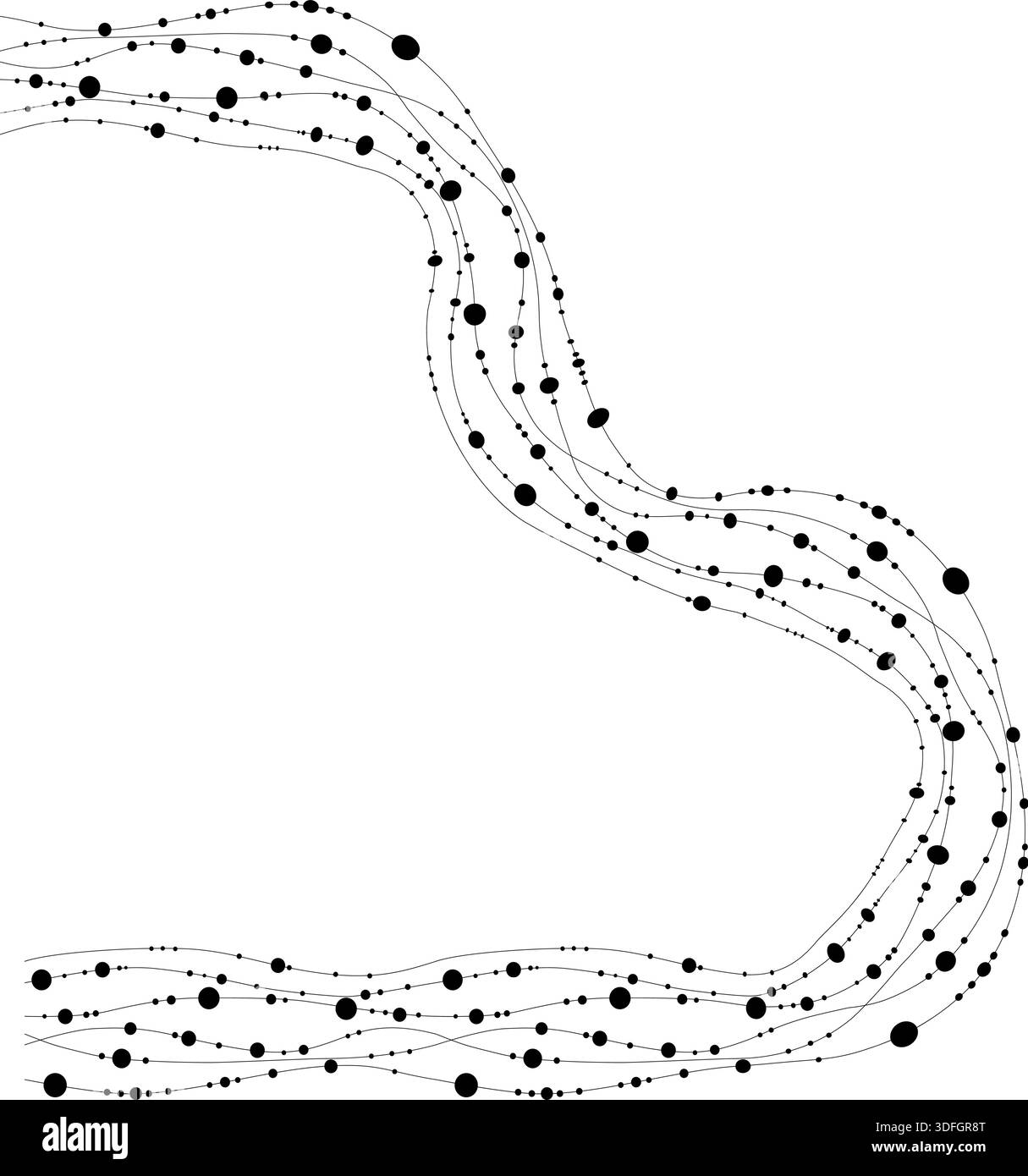 Labyrinth configuration appears through wave motion and dot spacing ...