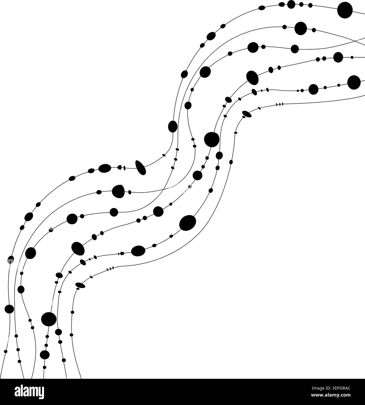Composition shows a single line tracing a maze structure with looping ...