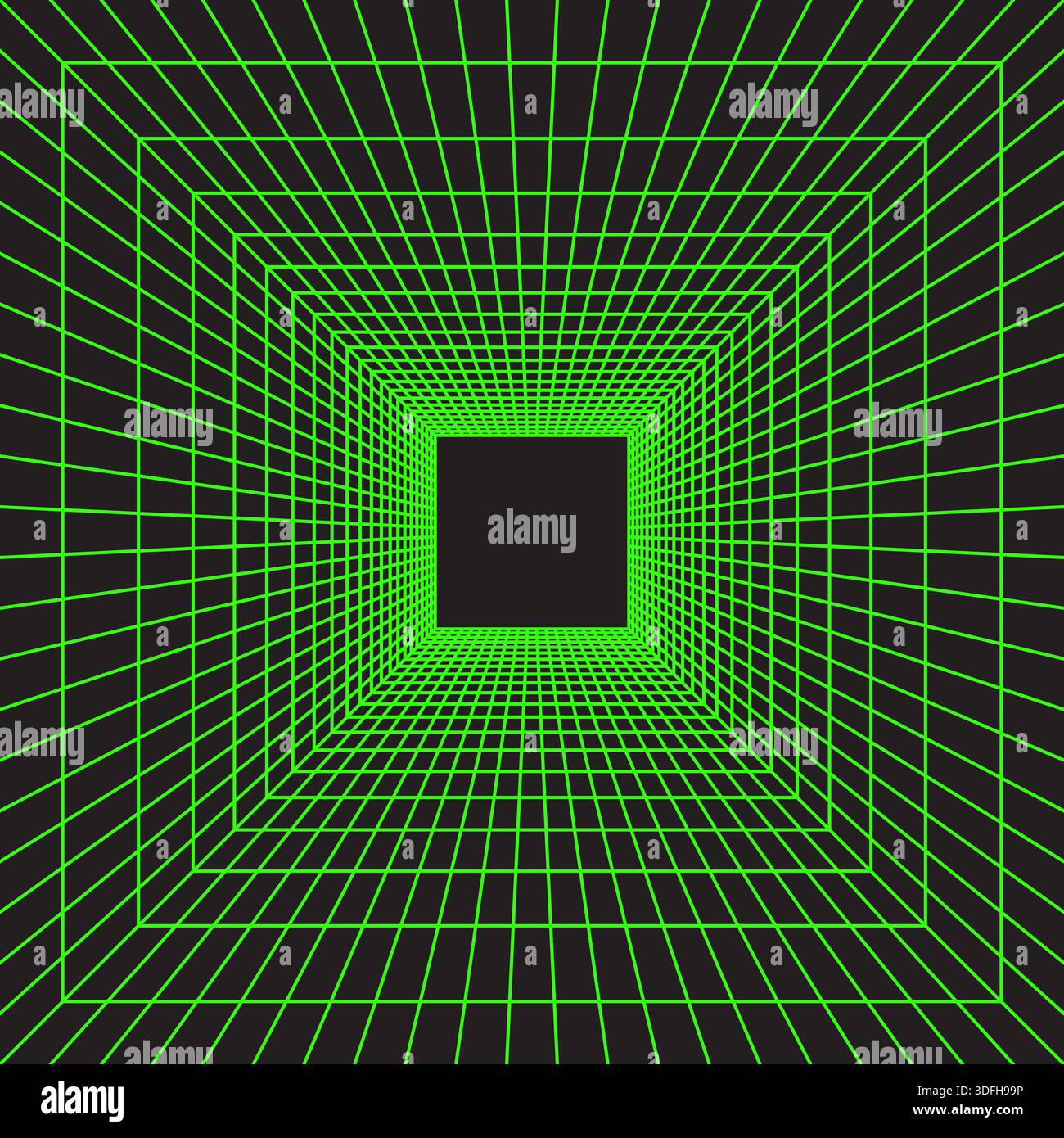 Green Digital Design Background Retro digital green wireframe cube hi-res stock photography and images ...