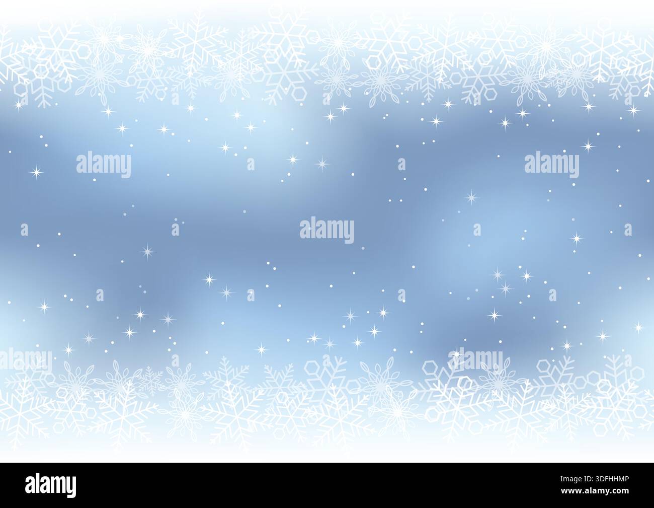 Seamless Abstract Snowflakes Vector Background Illustration. Horizontally And Vertically Repeatable. Stock Vector