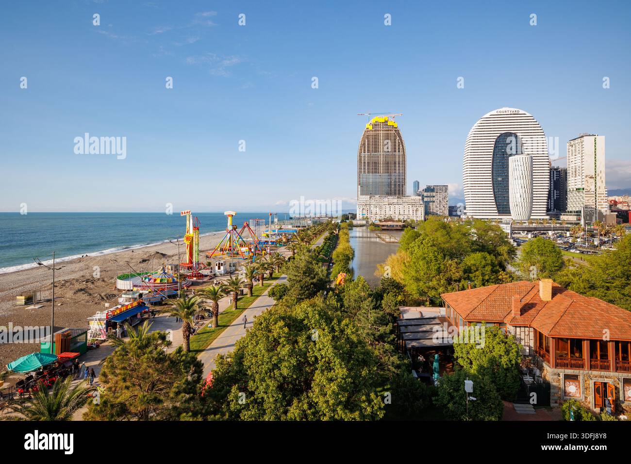 Batumi, May, 19,2025. Elevated scenic views along the Black Sea ...
