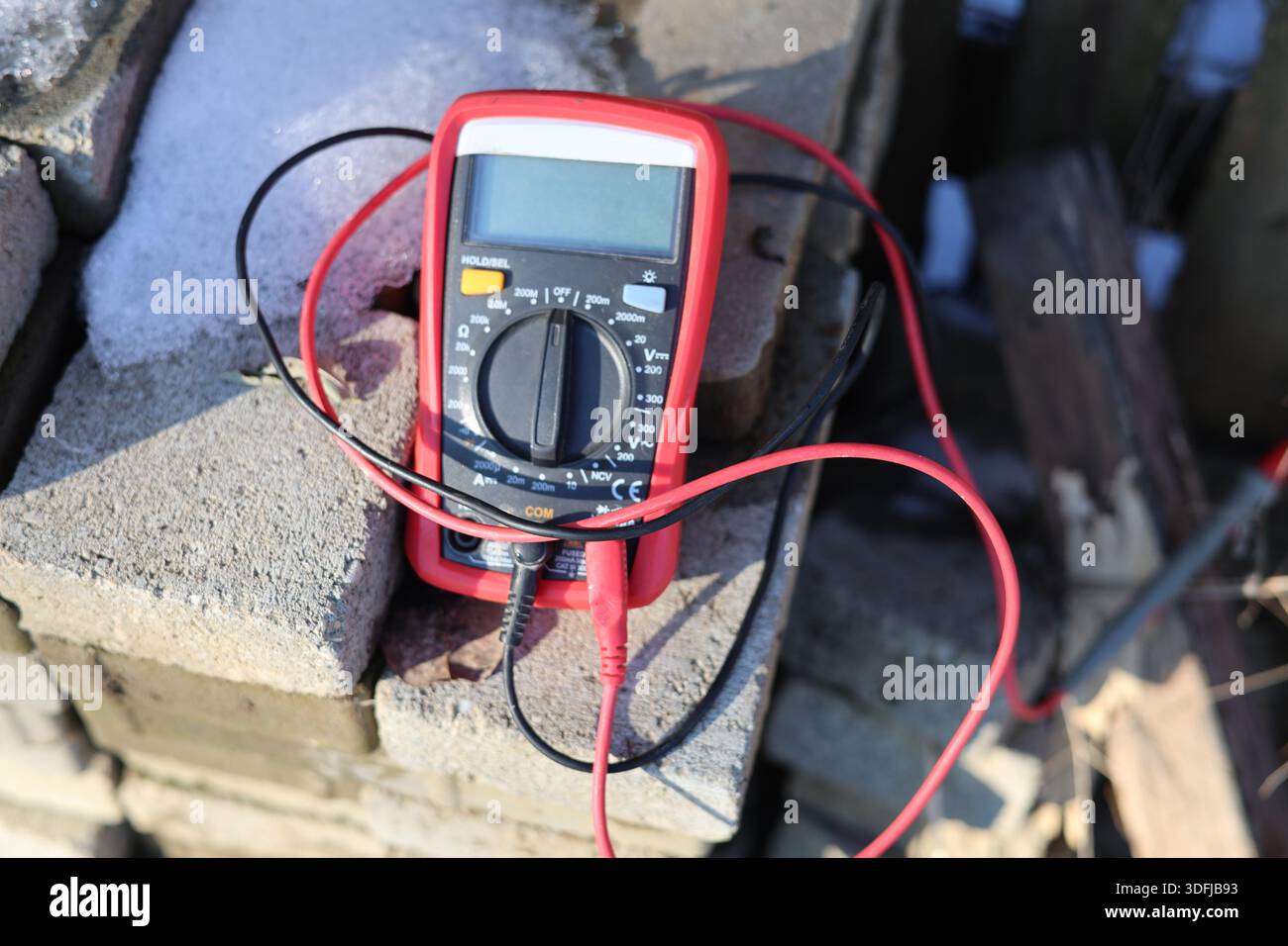 Electrical multimeter tool, for electricity works safety Stock Photo