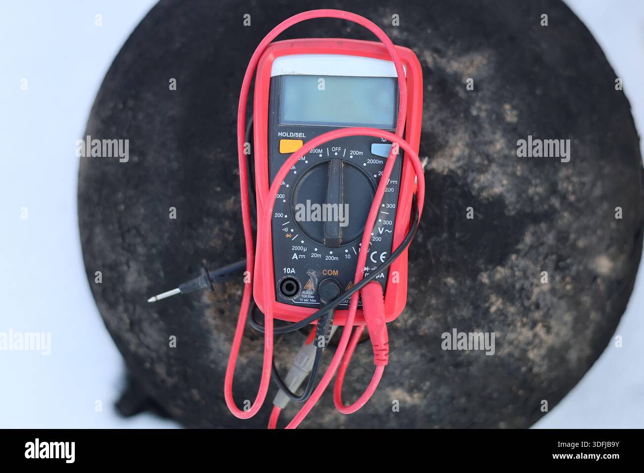 Electrical multimeter tool, for electricity works safety Stock Photo
