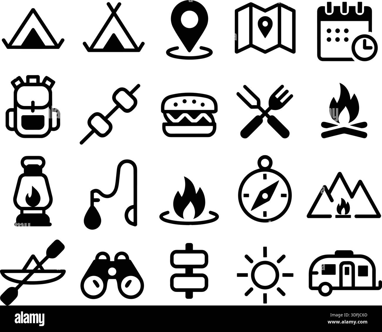Outdoor activity vector Black and White Stock Photos & Images - Alamy