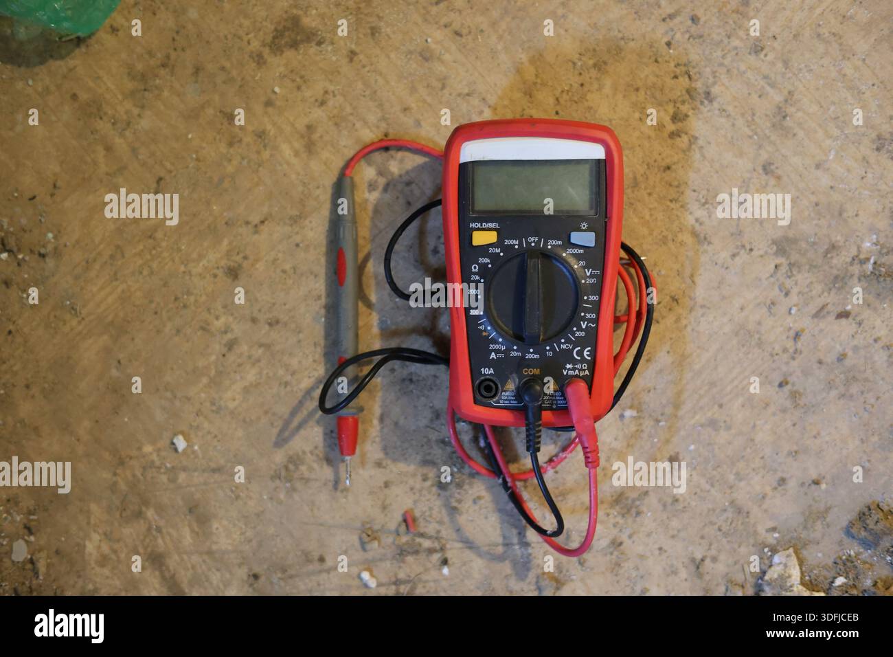 Electrical multimeter tool, for electricity works safety Stock Photo