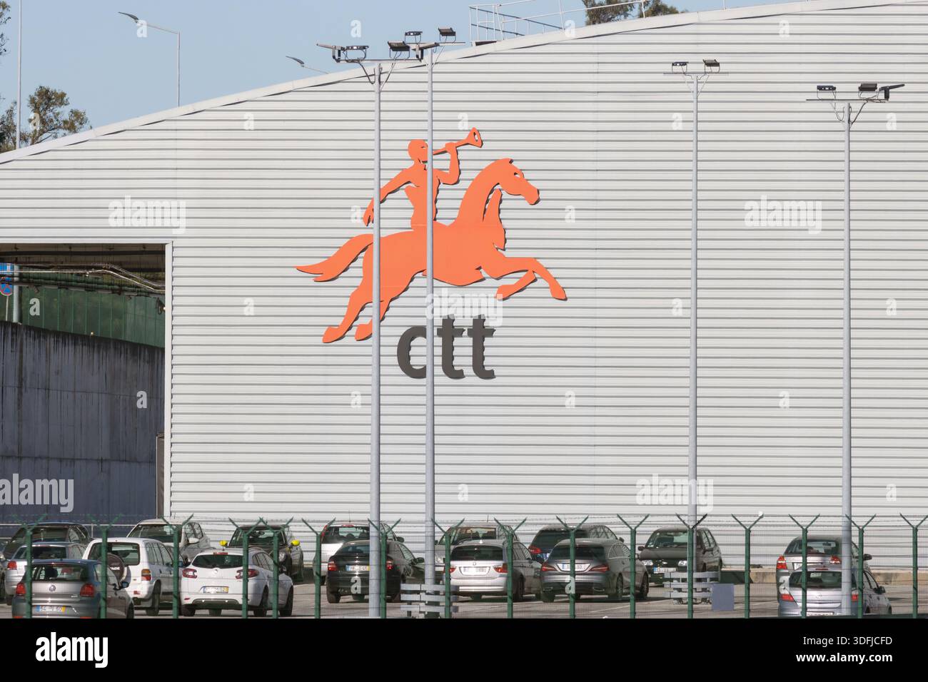 LISBON, PORTUGAL December 1, 2022: Logo and sign of CTT - Post of ...