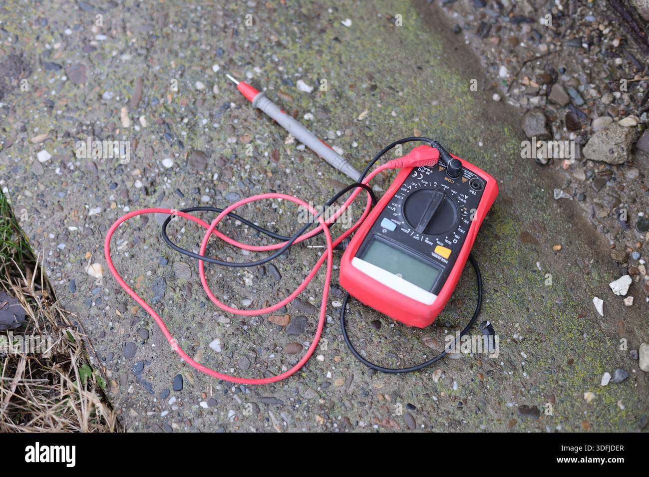 Electrical multimeter tool, for electricity works safety Stock Photo