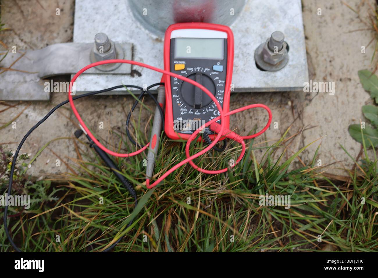 Electrical multimeter tool, for electricity works safety Stock Photo
