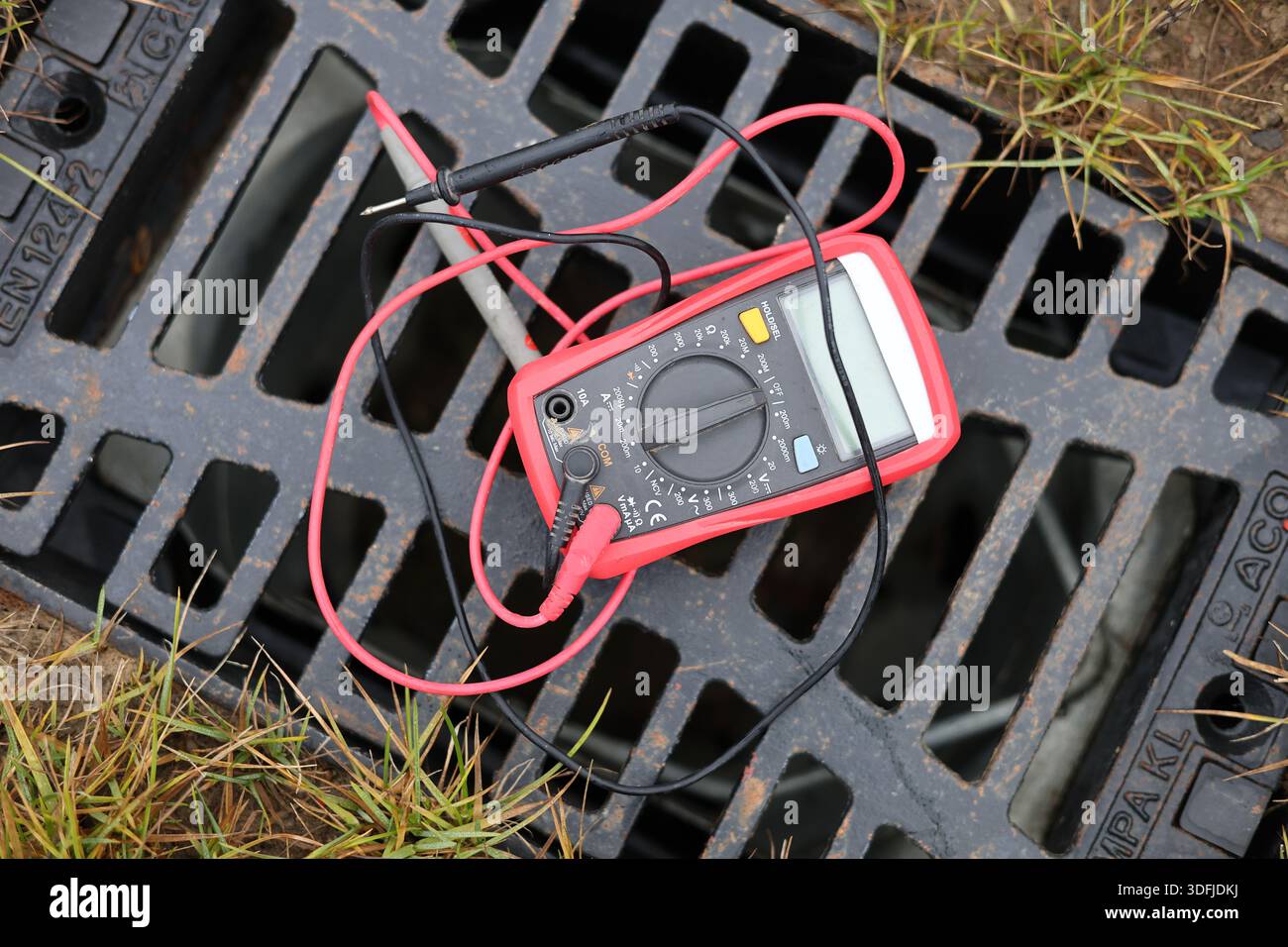 Electrical multimeter tool, for electricity works safety Stock Photo