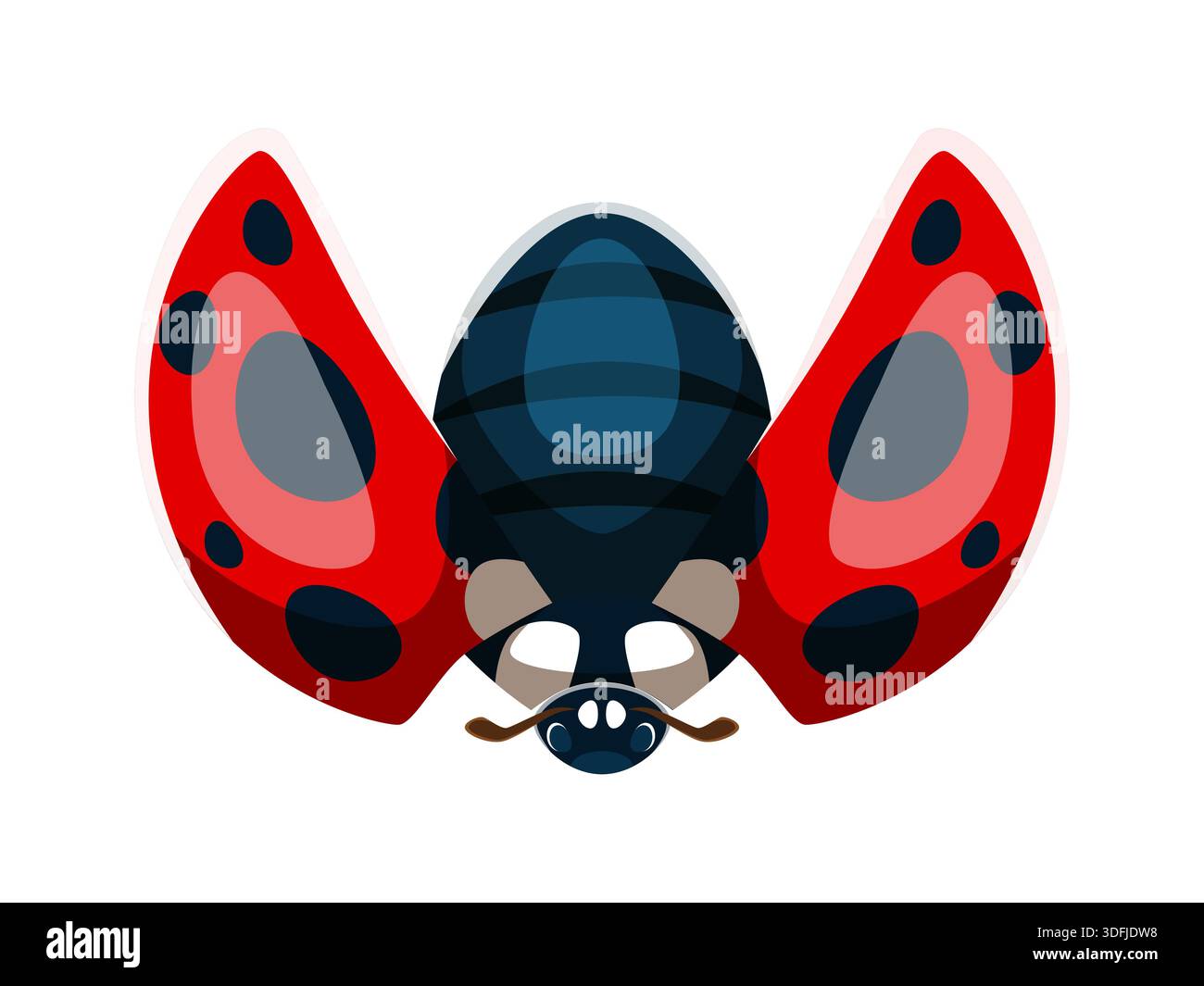 Ladybug insect font typeset cartoon letter W Stock Vector Image & Art ...