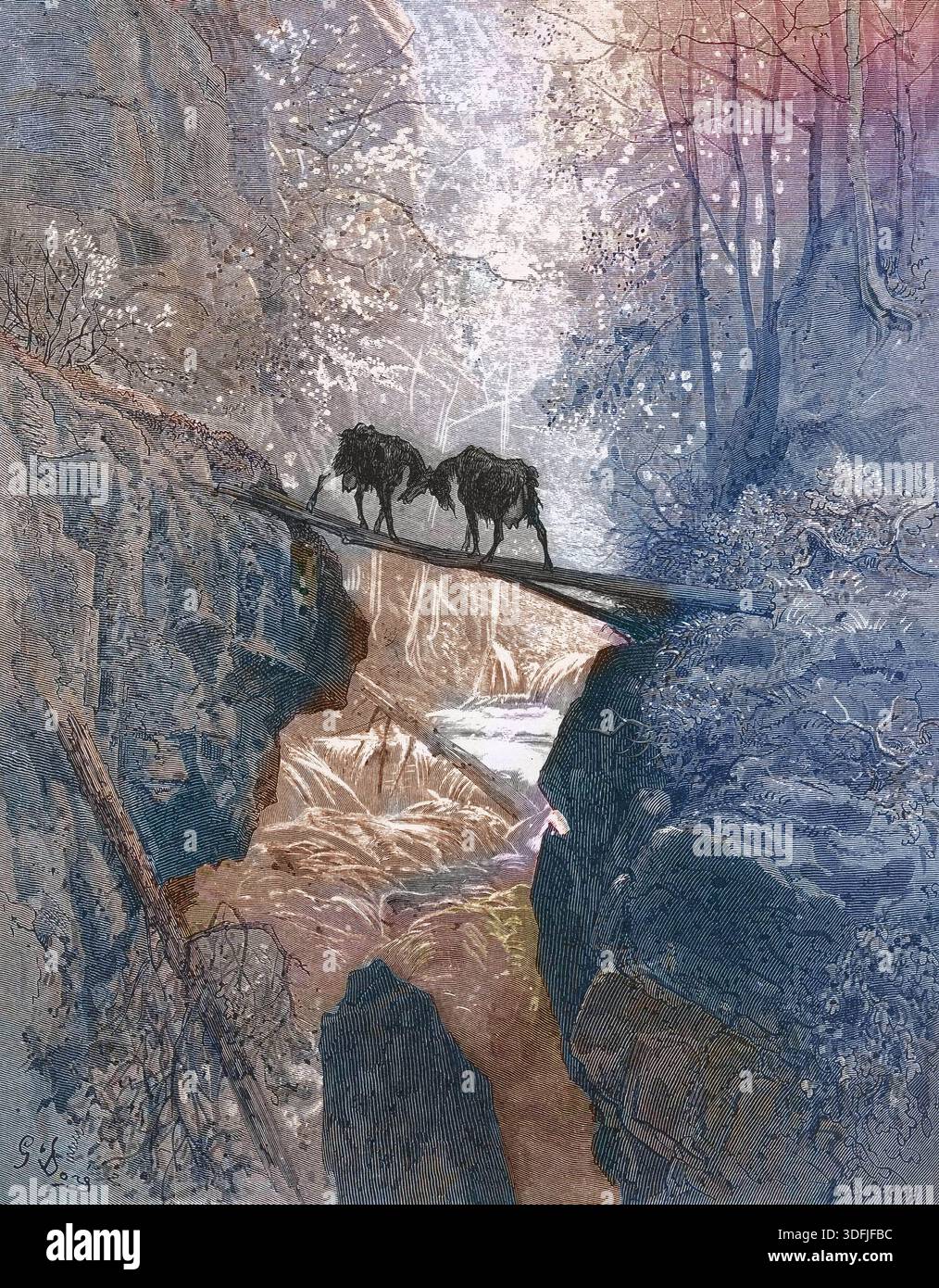 Two goats gustave dore hi-res stock photography and images - Alamy