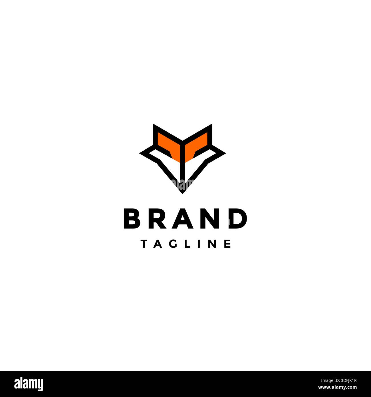 Simple Fox Head Initial FF Letter Logo Design. Initial Letter FF Forming Fox Head Logo Design. Stock Vector