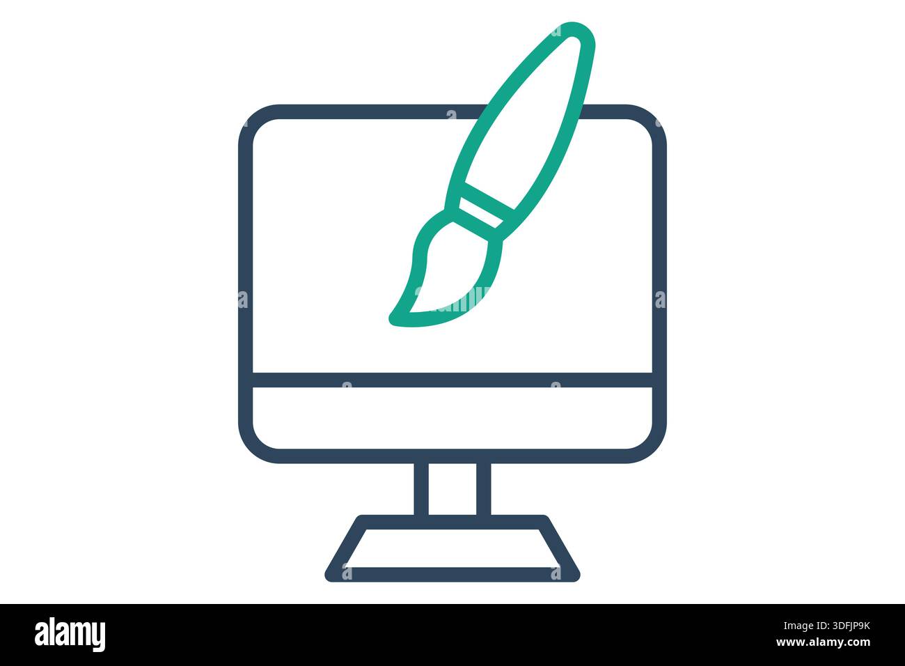 Creation icon. line icon style. icon related to digital creation. creativity elements vector illustration Stock Vector
