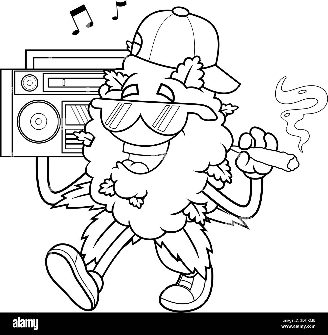 Marijuana weed bud cartoon Black and White Stock Photos & Images - Alamy