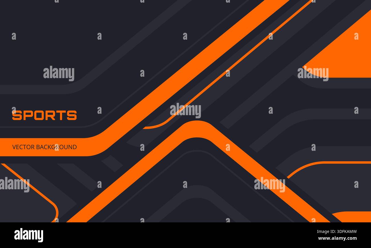 Black and orange sports background with abstract design elements ...