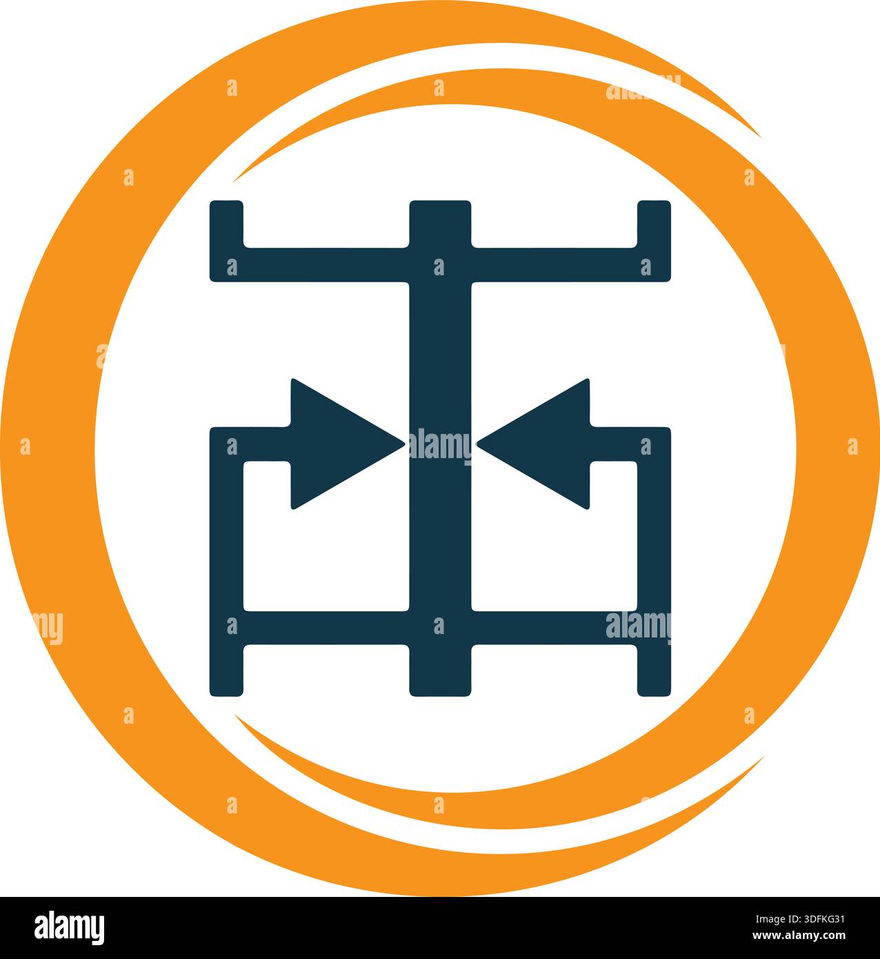 abstract circle logo design t icon vector Stock Vector
