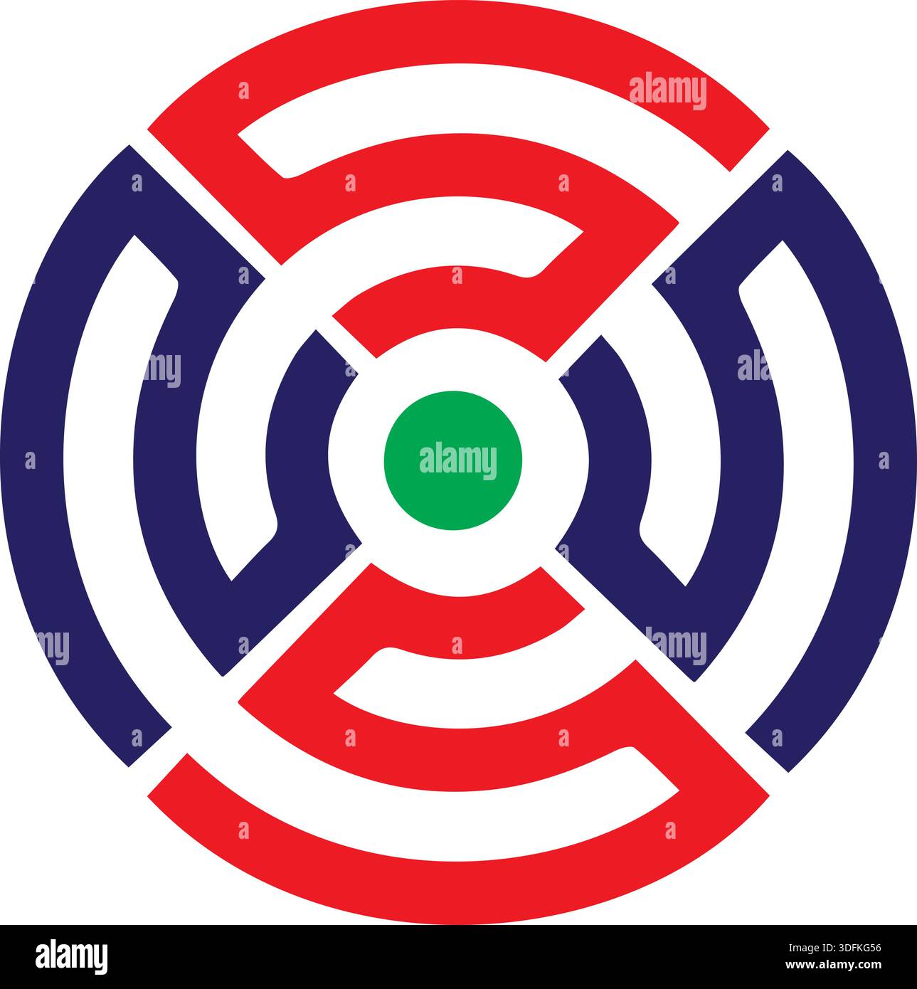 circle wifi logo design Stock Vector