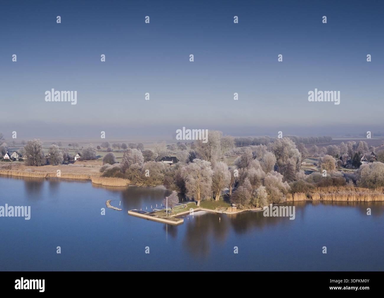 Lembruch, Lower Saxony, Germany, aerial view of one of the eastern