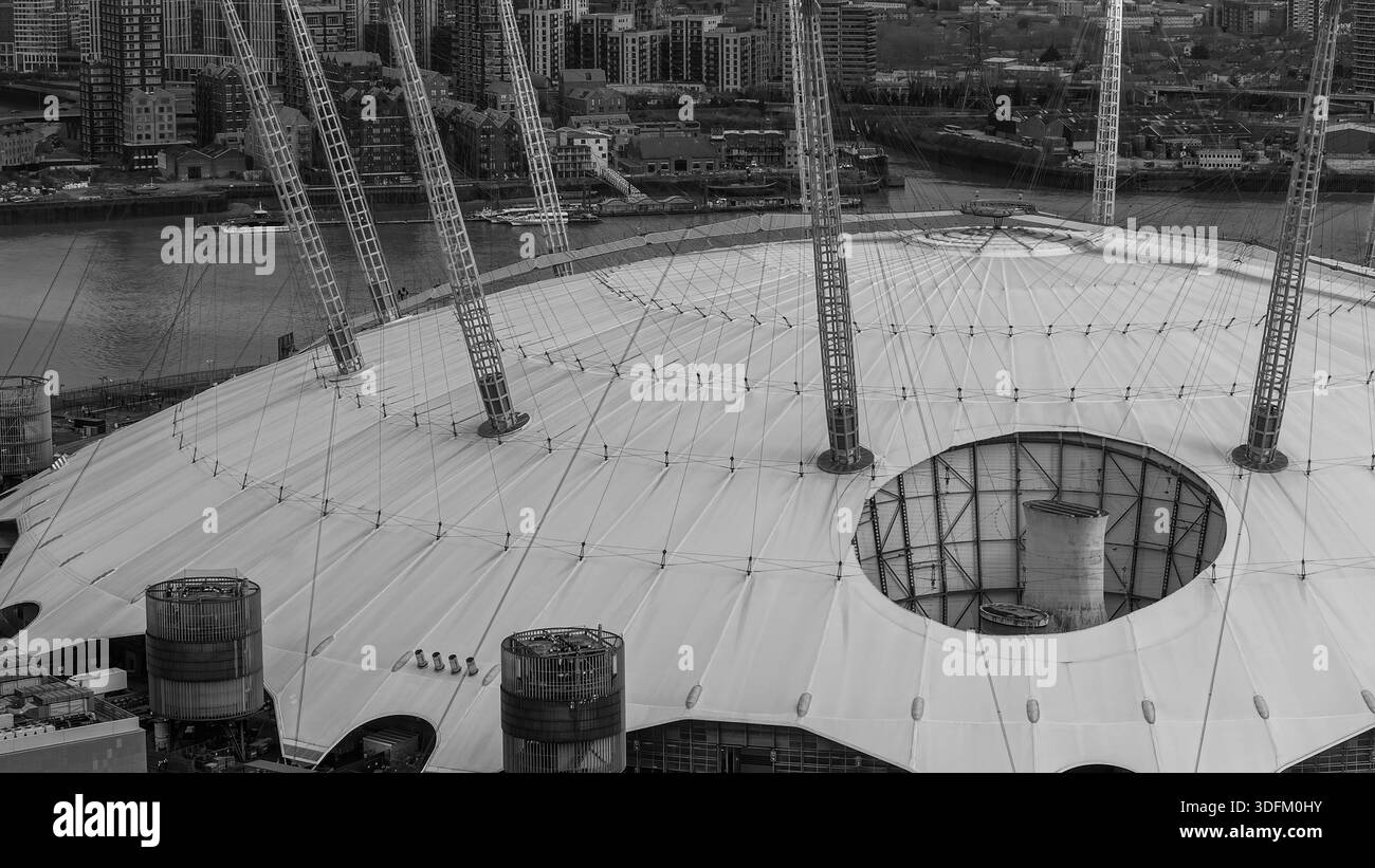 O2 Arena Building Millennium stadium concert Black and White Stock Photos & Images - Alamy