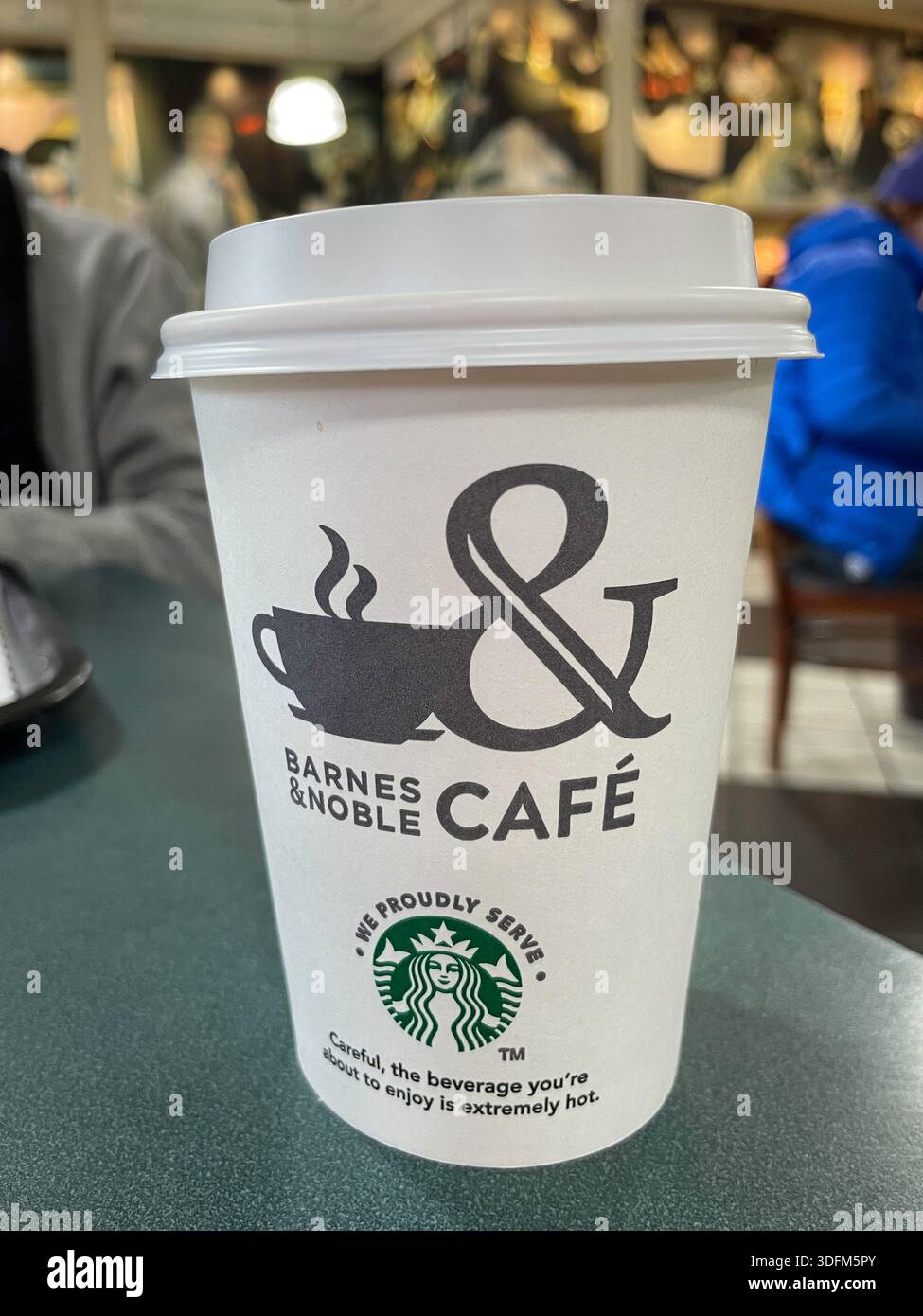 Barnes & Noble Booksellers on Union Square has  a  comfortable B&N Cafe, New York City, USA  2026 - Smartphone Captured Stock Image