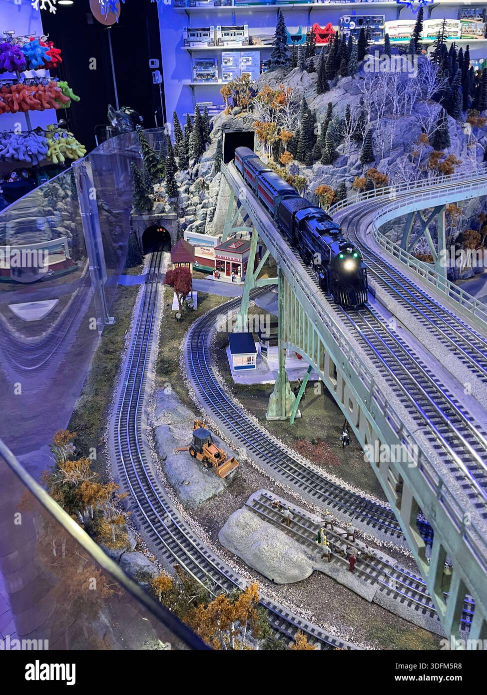 Annual Holiday Toy Train Display is a Popular Attraction in the Transit Museum, Grand Central Terminal, New York City, USA  2025-26 - Smartphone Captured Stock Image